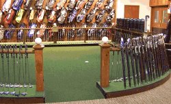 putter display in pro shop