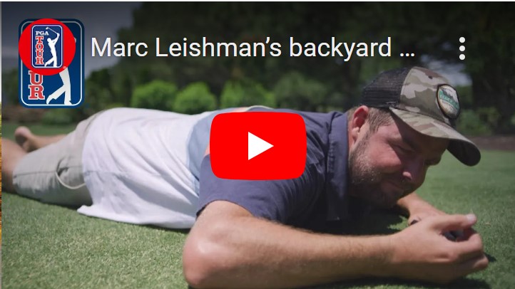 Marc Leishman's backyard green