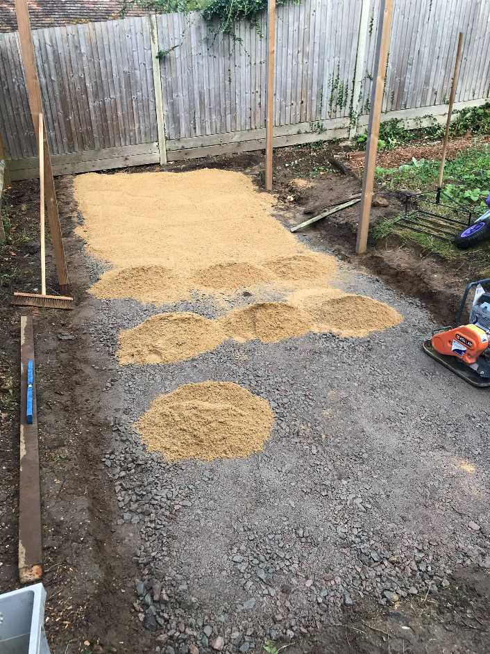 Garden putting green - foundation layers