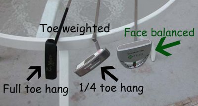 face balanced and toe balance putters