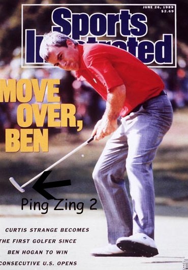 Curtis Strange used a Ping Zing 2 to win back-to-back US Opens