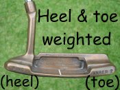 heel and toe weighted putter